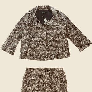 NWT Leopard Print Velvet Blazer by Talbots size 10